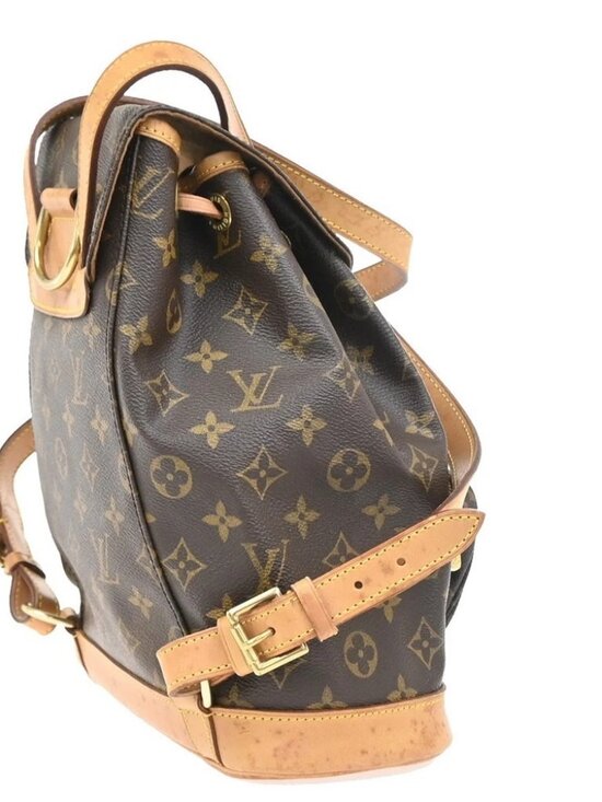 LOUIS VUITTON Montsouris MM Backpack Bag Monogram Leather Brown M51136 77AA208 main image 4